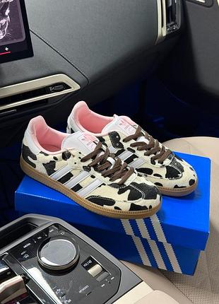 Adidas samba og cow print/pink