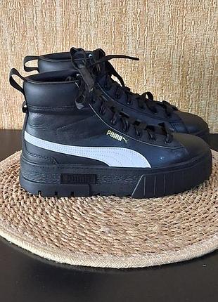 Женские высокие кроссовки puma mayze mid,кожа,размер 37,5,новые.