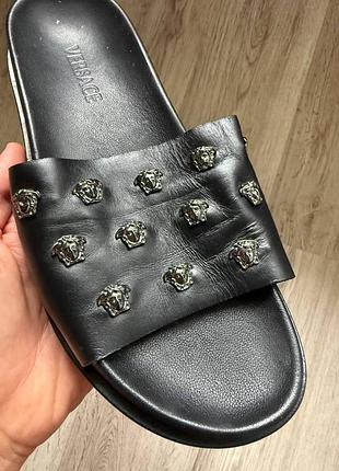 Шкіряні тапки versace оригінал 2