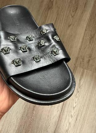 Шкіряні тапки versace оригінал 5