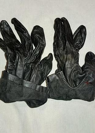 Кожаные перчатки без подкладки 4