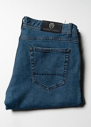 Richard j.brown tokyo slim fit mid wash italian luxury denim jeans [pmh017447]