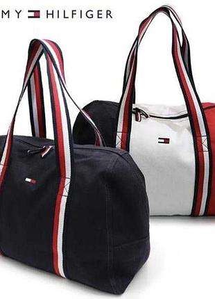 Сумки жіночі tommy hilfiger великі, чорна та біла