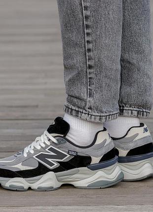 Кроссовки мужские new balance 9060 termo white grey black
