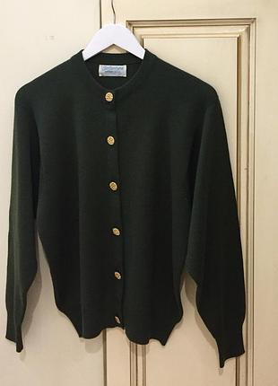 Брендовый свитер ballantyne premium merino 2000 goldрдинed cardigan olive green оригинал.