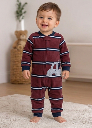 Чоловічок для хлопчиків carter’s бордовий у смужку, розмір 12m, поліестер