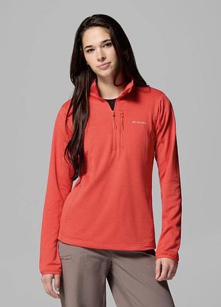 Кофта жіноча флісова columbia glacial iv half zip помаранчева розмір m