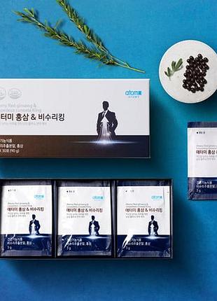 Червоний женьшень atomy & bisuri king red ginseng (30 стіків — 1 місяць) (004074)