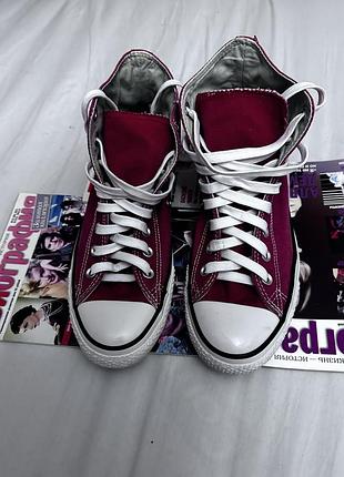 Кеди унісекс converse all star високі, бордові