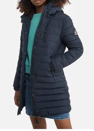 Подовжена зимова куртка пуховик superdry womens fuji hooded puffer coat, оригінал