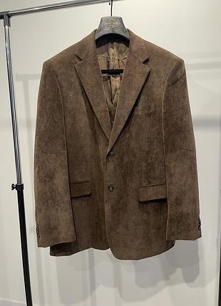 Чоловічий вельветовий піджак renato cavalli classic (коричневий, розмір 54 / xl-xxl)