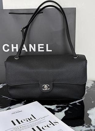 Сумка жіноча chanel чорна 35 см