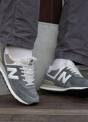 Кросівки чоловічі new balance 574 winter suede grey