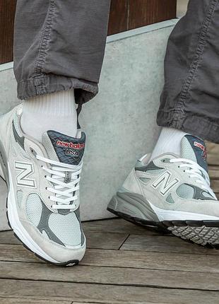 Кросівки чоловічі new balance 990 v3 white\grey