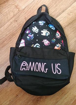 Рюкзак дитячий among us чорний