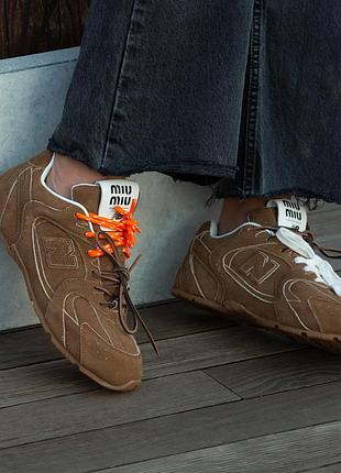 Кроссовки женские new balance x miu miu 530 cinnamon