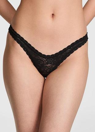Кружевные трусики тонг victoria’s secret pink