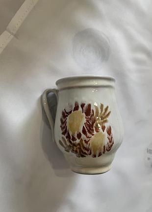 Чашка керамічна з візерунком горнятко кухлик 4шт