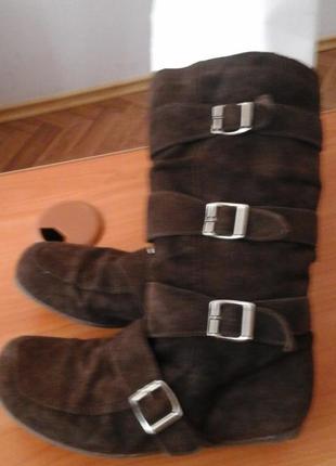 Замшевые сапоги