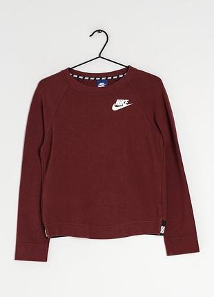 Оригинальный женский свитшот кроп nike размер s короткий лонгслив котоновый найк pro реглан спортивный батник женская кофта спортивная с а1