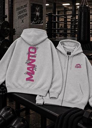 Чоловіче худі manto zip hoodie сіре