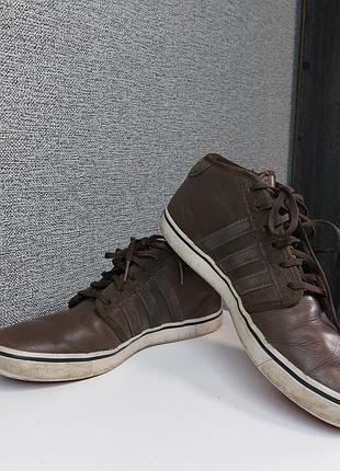 Кеди чоловічі adidas originals коричневі, розмір 41.5 (26 см), шкіра
