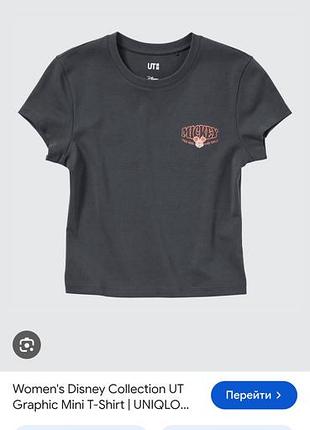 Женская серая футболка топ uniqlo