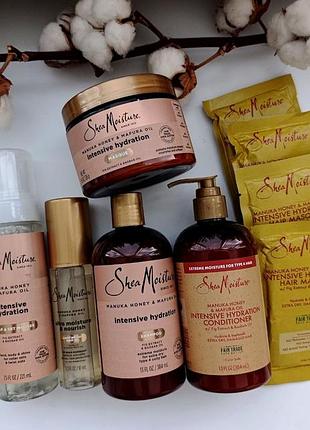 Набір sheamoisture, manuka honey & mafura oil маска, шампунь, кондиціонер
