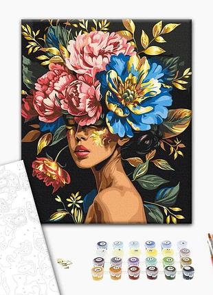 Картина по номерам "цветочная гармония" bs54013l 48×60 см