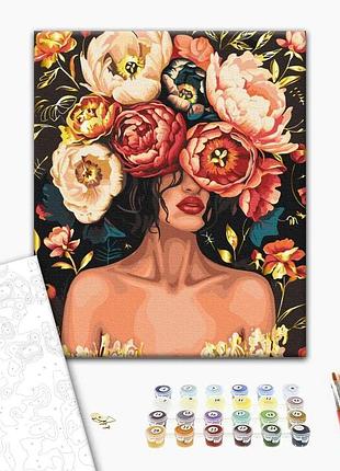 Картина по номерам "корона из лепестков" bs54014l 48×60 см