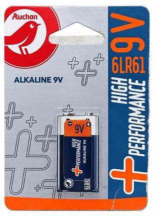 Батарейка крона 9v 6lr61 щелочная high performance