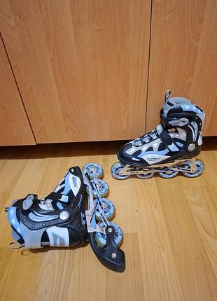 Роликові ковзани hy skate lf-09 (р. 40) — алюмінієва рама, abec-7