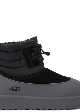 Уггі чоловічі ugg classic mini з галошами, замшеві, чорні, розмір 42