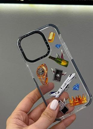 Чехол-накладка на iphone 14 pro с декоративным принтом, полупрозрачный чехол для iphone 14 pro с рисунком