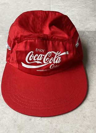 Вінтажна кепка 5 панелька з зіп кішенями vintage 80s coca cola side zip pocket 5 panel hat