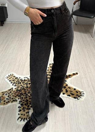 Джинси zara чорні the full length