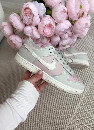 Кроссовки nike sb dunk pink grey