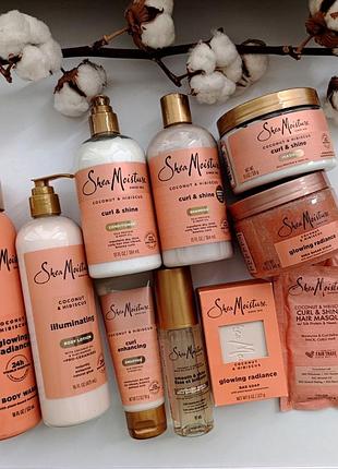 Набор sheamoisture, curl and shine шампунь 384 мл и кондиционер 384 мл