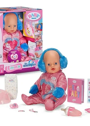 Интерактивная кукла беби борн эмма зимняя красавица baby born emma zapf creation кукла baby born