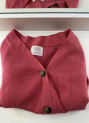 Кардиган для дівчинки zara рожевий