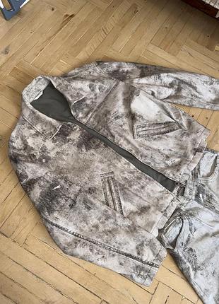 Куртка  zara джинсова зелена