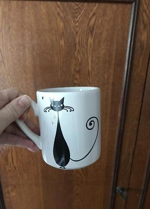 Чашка з малюнком котик