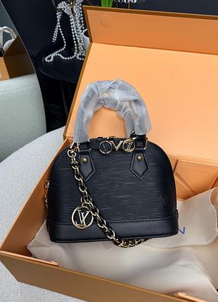 Сумка alma bb black leather 3