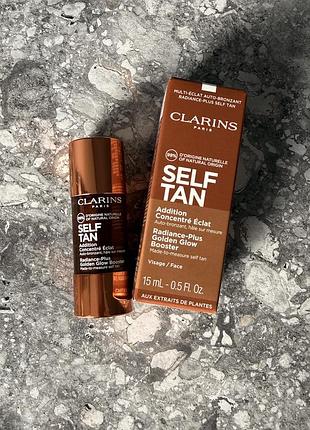 Концентрат для обличчя clarins radiance-plus golden glow booster з ефектом штучної засмаги, 15 мл