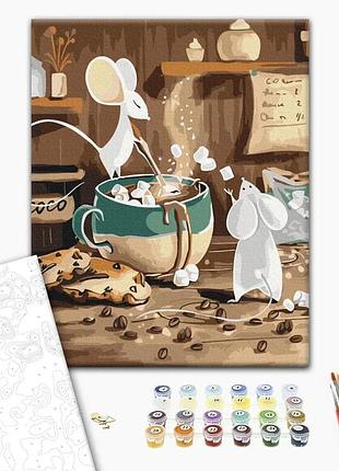 Картина за номерами "какао для мишок @artdi.ua" sbs014 40×40 см