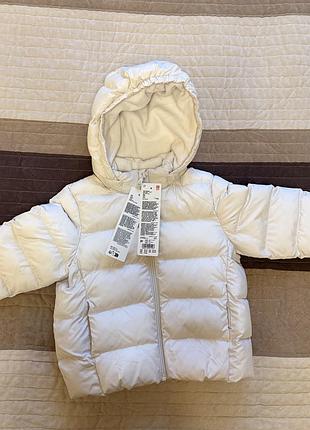 Пуховик дитячий uniqlo білий
