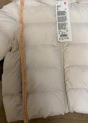 Пуховик дитячий uniqlo білий 6