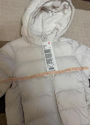 Пуховик дитячий uniqlo білий 5