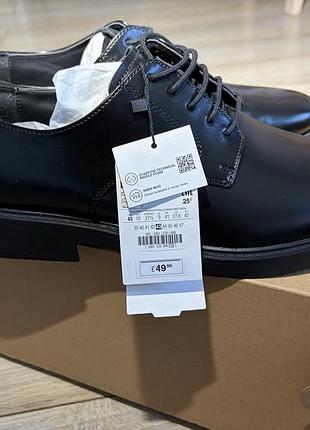 Туфлі чоловічі zara чорні розмір 10us