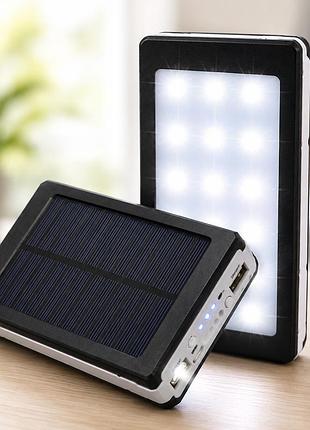Мобильная зарядка power bank +led solar / повербанк un-3102 solar 40000mah
